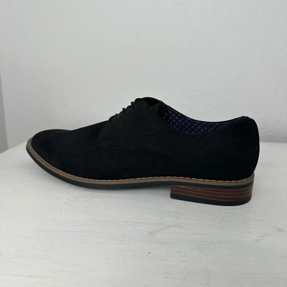 Perry Ellis Dress Shoes Mens 10W Jackson 2 Wide Black Ultra Foam Portfolio